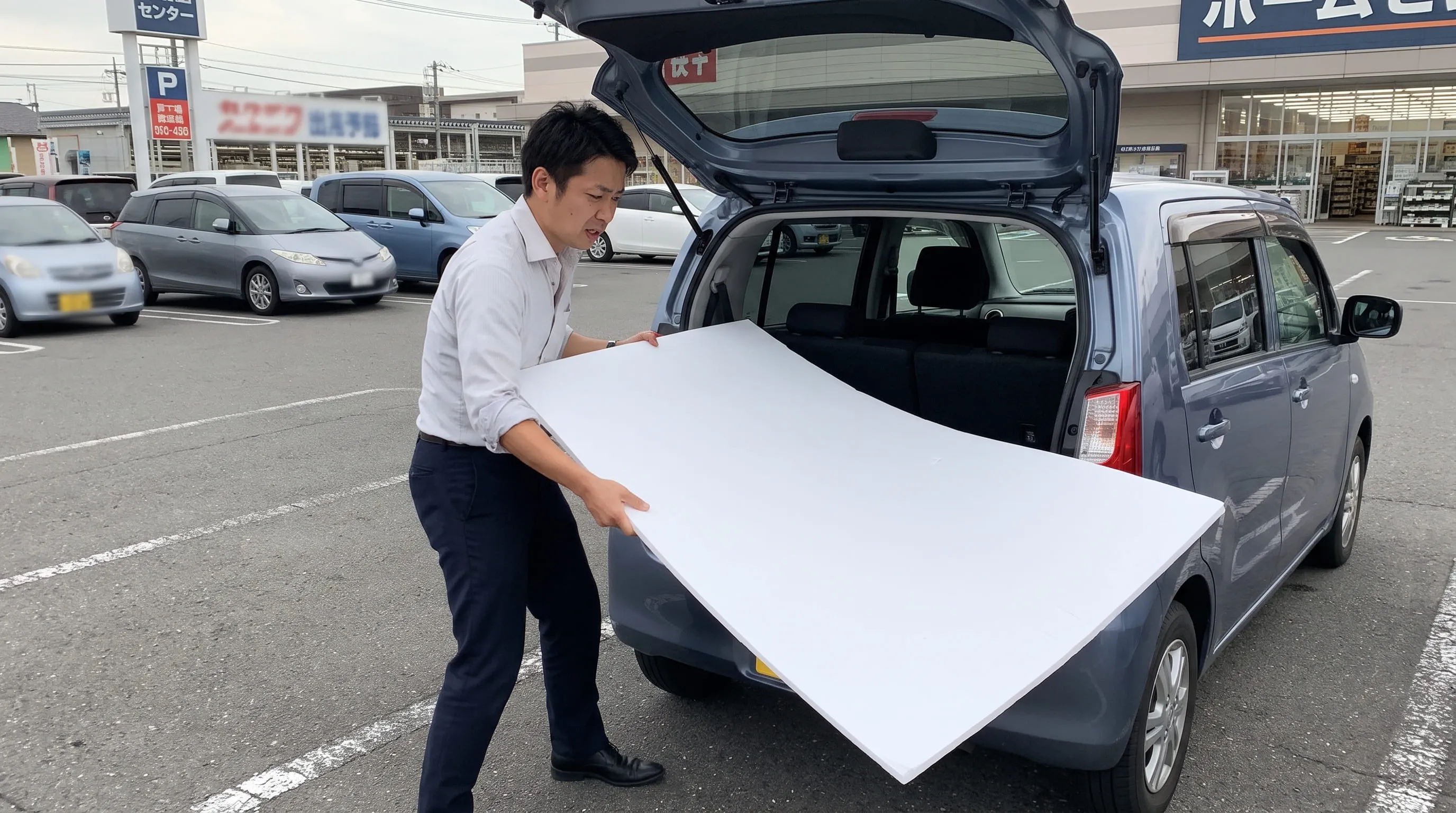スチレンボード大判サイズを自家用車に積載する際の破損リスクと角潰れ