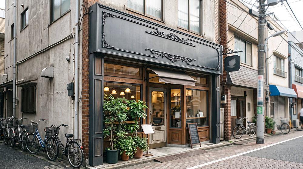 神奈川・横浜の綺麗でおしゃれな店舗ファサード看板の施工例